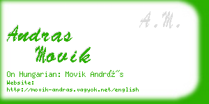 andras movik business card